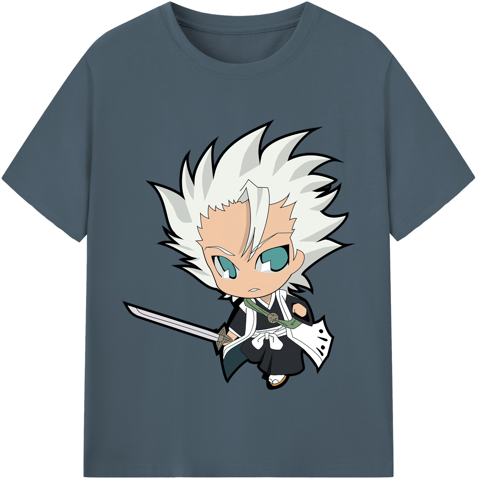 （画像用） ブリーチ 日番谷冬獅郎（ひつがや とうしろう） BLEACH Hitsugaya Toushirou 綿100％半袖Tシャツ（フロントプリント）